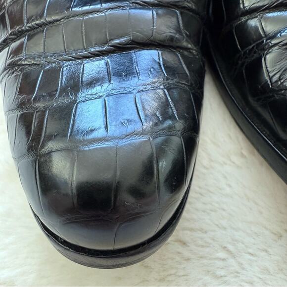 Dolce&Gabbana men crocodile skin oxford shoes size 37,5 EU Authentic Retail4500$ - Picture 4 of 9